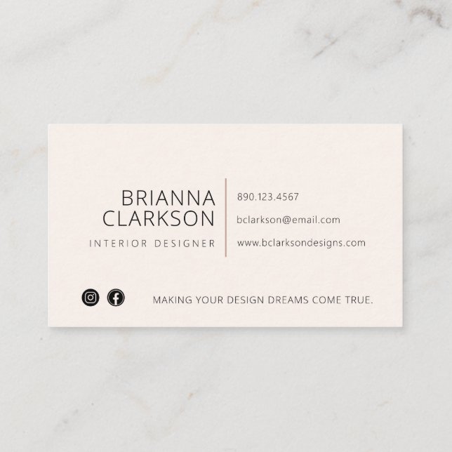 Modern Abstract Earth Tones Art Business Card (Back)