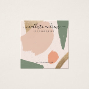 Modern Abstract Earth Tones Gold Earring Display