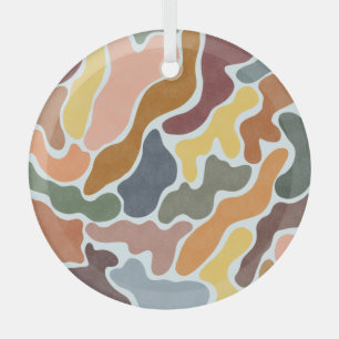 Modern abstract, earthy tones illustration. glass tree decoration