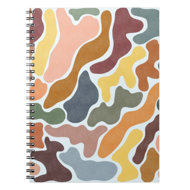 Modern abstract, earthy tones illustration. notebook (Front)