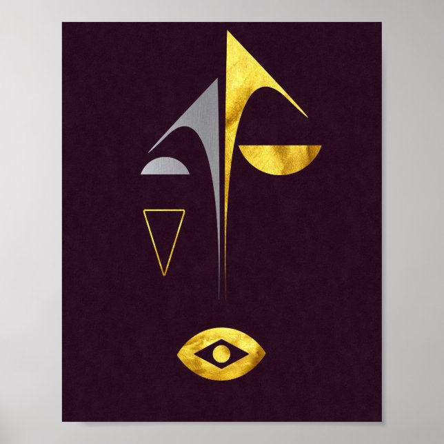 Modern Abstract Elegant Minimalist Art Poster (Front)