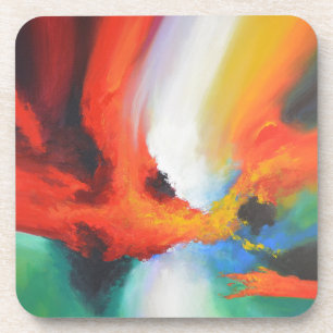 Modern Abstract Expressionism Acrlylic Painting Coaster