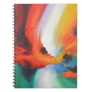 Modern Abstract Expressionism Acrlylic Painting Spiral Notebook