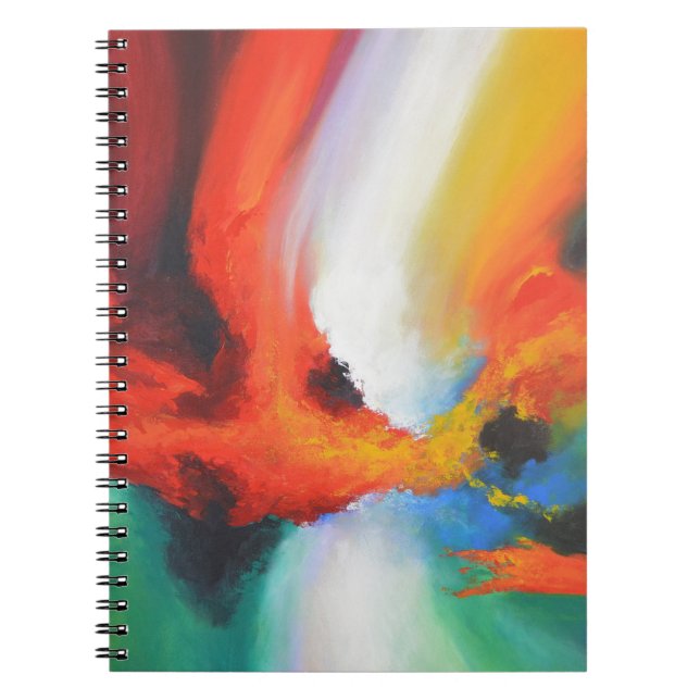 Modern Abstract Expressionism Acrlylic Painting Spiral Notebook (Front)