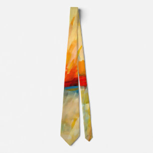 Modern Abstract Expressionist Art Custom Tie