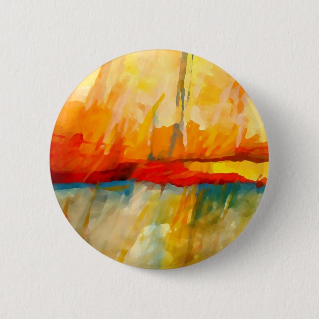Modern Abstract Expressionist Painting 6 Cm Round Badge (Front)