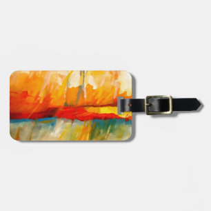 Modern Abstract Expressionist Painting Luggage Tag