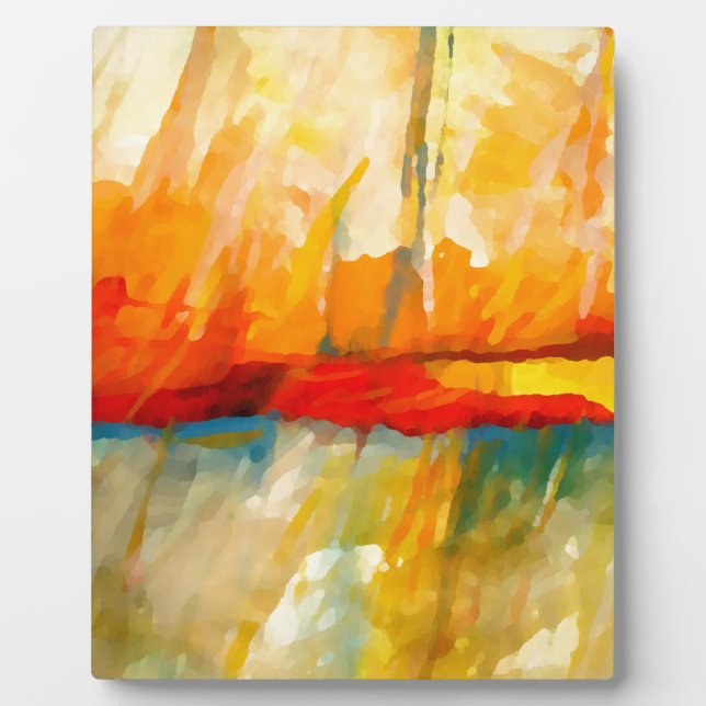Modern Abstract Expressionist Painting Plaque (Front)