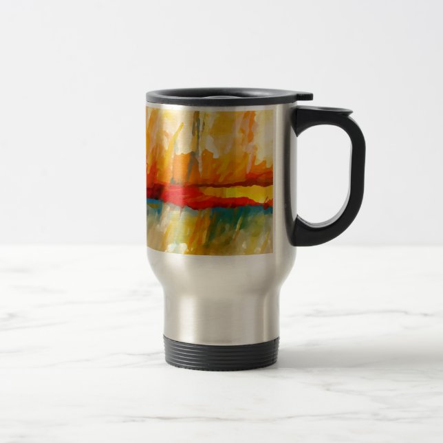 Modern Abstract Expressionist Painting Travel Mug (Right)