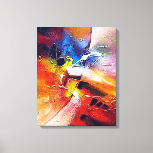 Modern Abstract Expressionist Style Painting Canvas Print (Front)