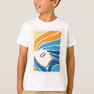 Modern Abstract Face Boys' T-Shirt - Artistic Line