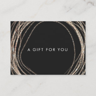 modern abstract faux gold swirl gift certificate