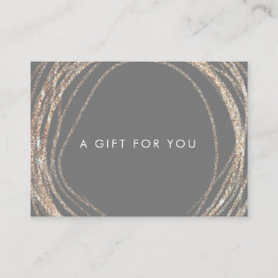 modern abstract faux gold swirl gift certificate