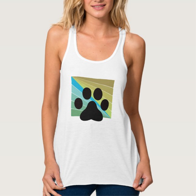Modern Abstract Feline Paw Tee (Front)