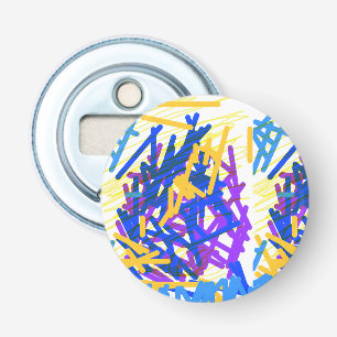 Modern Abstract Festive Paint Splash Bottle Opener
