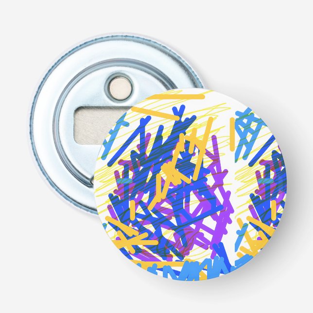 Modern Abstract Festive Paint Splash  Bottle Opener (Front)