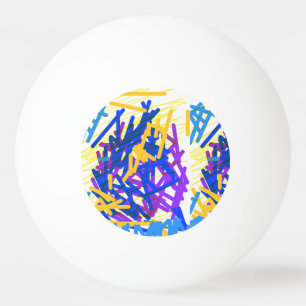 Modern Abstract Festive Paint Splash Ping Pong Ball