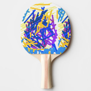 Modern Abstract Festive Paint Splash Ping Pong Paddle