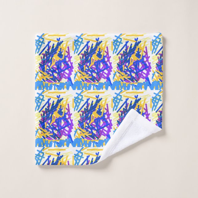 Modern Abstract Festive Paint Splash Wash Cloth (Wash Cloth)