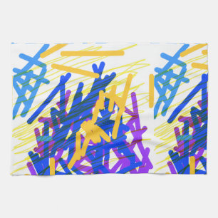 Modern Abstract Festive Splash Kitchen Towels