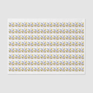 Modern abstract floral botanical tissue paper