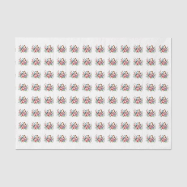 Modern abstract floral botanical tissue paper (Front)
