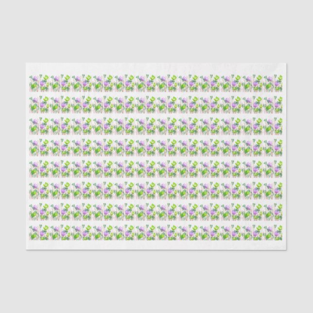 Modern abstract floral botanical tissue paper (Front)