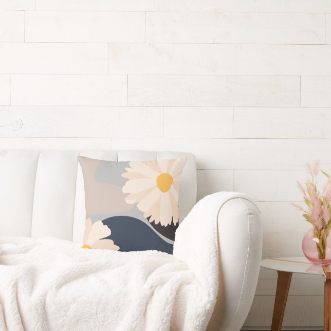 Modern Abstract Floral Cushion (Couch)