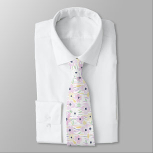 Modern Abstract Floral Line Pattern (6) Tie
