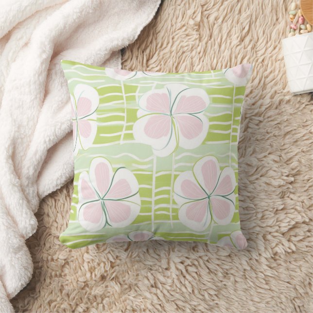 Modern Abstract Floral Line Pattern (9) Cushion (Blanket)
