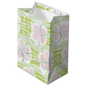 Modern Abstract Floral Line Pattern (9) Medium Gift Bag