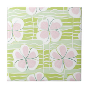 Modern Abstract Floral Line Pattern (9) Tile