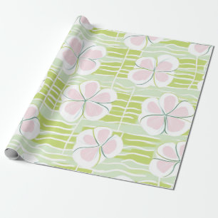 Modern Abstract Floral Line Pattern (9) Wrapping Paper