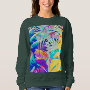 Modern Abstract Floral Pastel Colour Sweatshirt