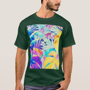 Modern Abstract Floral Pastel Colour T-Shirt