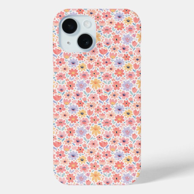 Modern Abstract Floral Pattern Case-Mate iPhone Case (Back)