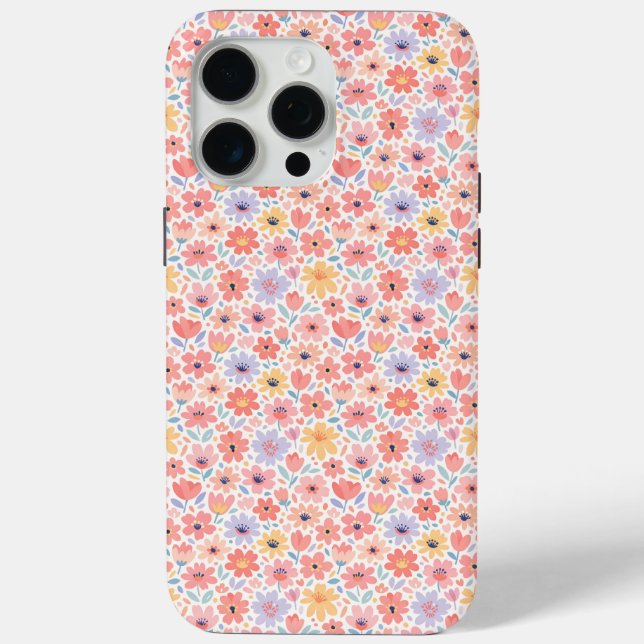 Modern Abstract Floral Pattern Case-Mate iPhone Case (Back)