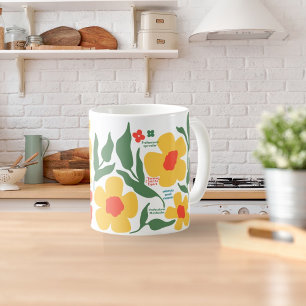Modern Abstract Floral Teacher Gift Inspirational Coffee Mug