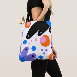 Modern Abstract Floral Tote Bag
