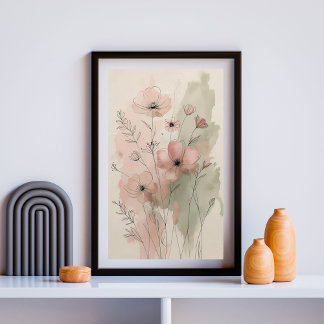 Modern Abstract Floral Wall Art II