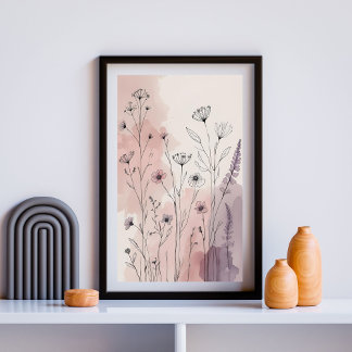 Modern Abstract Floral Wall Art VIII