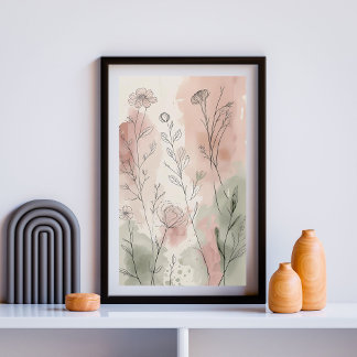 Modern Abstract Floral Wall Art X