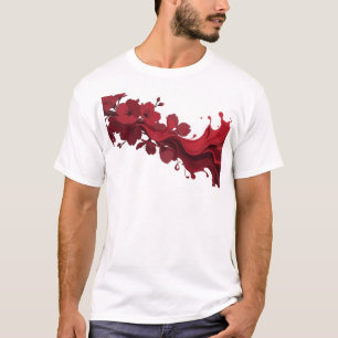 Modern ABSTRACT FLOWER Artistic Expression T-Shirt