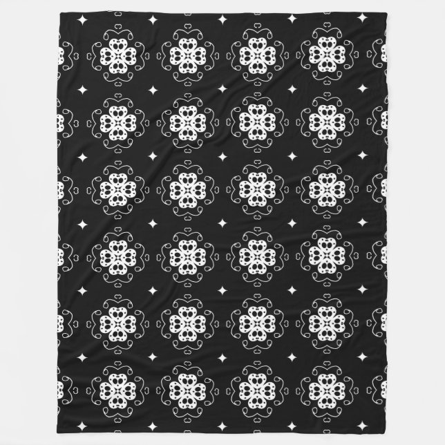 modern abstract flowers blanket (Front)