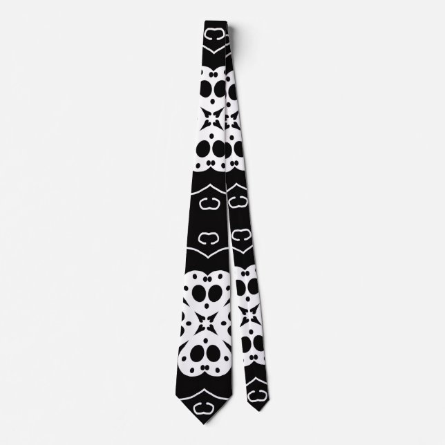 modern abstract flowers  tie (Front)