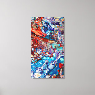 Modern Abstract Fluid Acrylic - Colourful Canvas Print