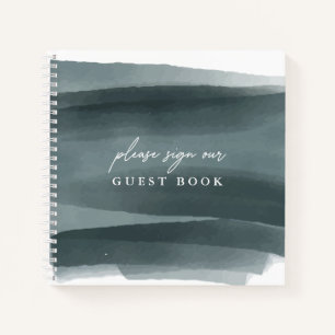 Modern Abstract Formal Wedding Guest Book