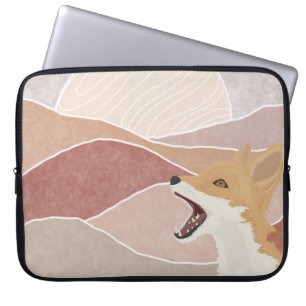 Modern Abstract Fox & The Hills  Laptop Sleeve