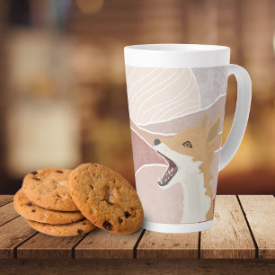 Modern Abstract Fox & The Hills Latte Mug