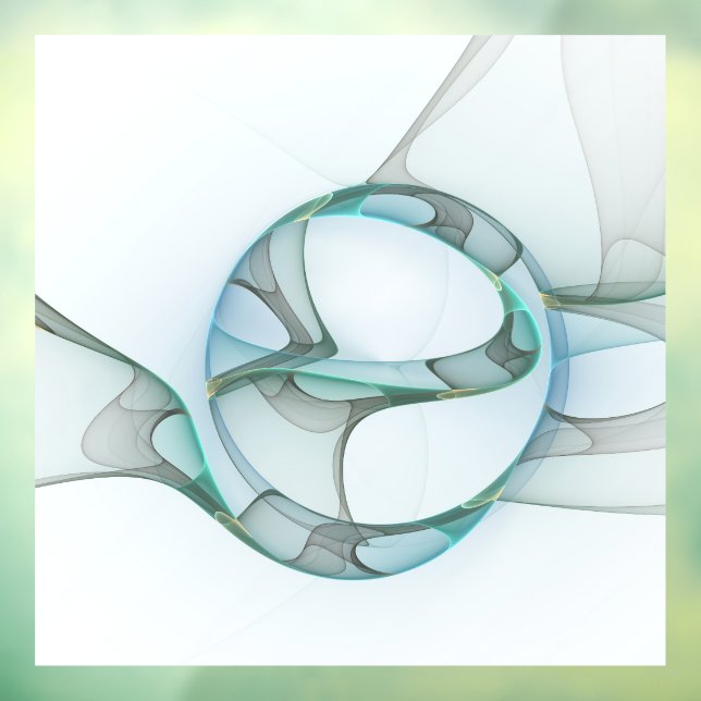 Modern Abstract Fractal Art Blue Turquoise Grey (Sheet 3)